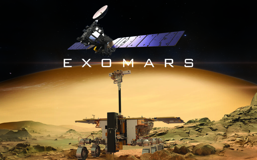 exomars rover and tgo with text cthales alenia space master images programmes