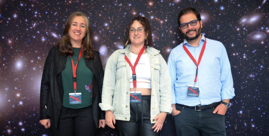 buchi neri mostruosi: la scoperta di un gruppo di ricercatori. Da sinistra: Francesca Panessa (INAF Roma), Lorena Hernández-García (Millennium Institute of Astrophysics), Gabriele Bruni (INAF Roma). Crediti: L. Sidoli / INAF